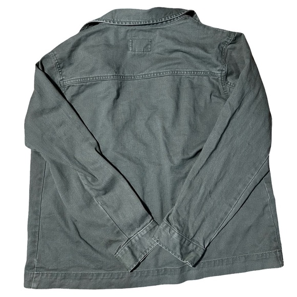 Universal Thread Women’s Utility Jacket Size M Green Khaki Lightweight Button Up - Picture 2 of 4